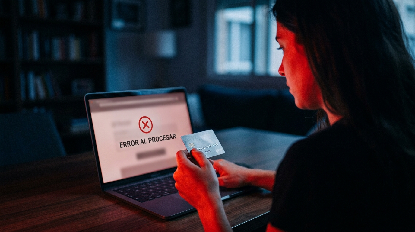 Página web con errores de venta